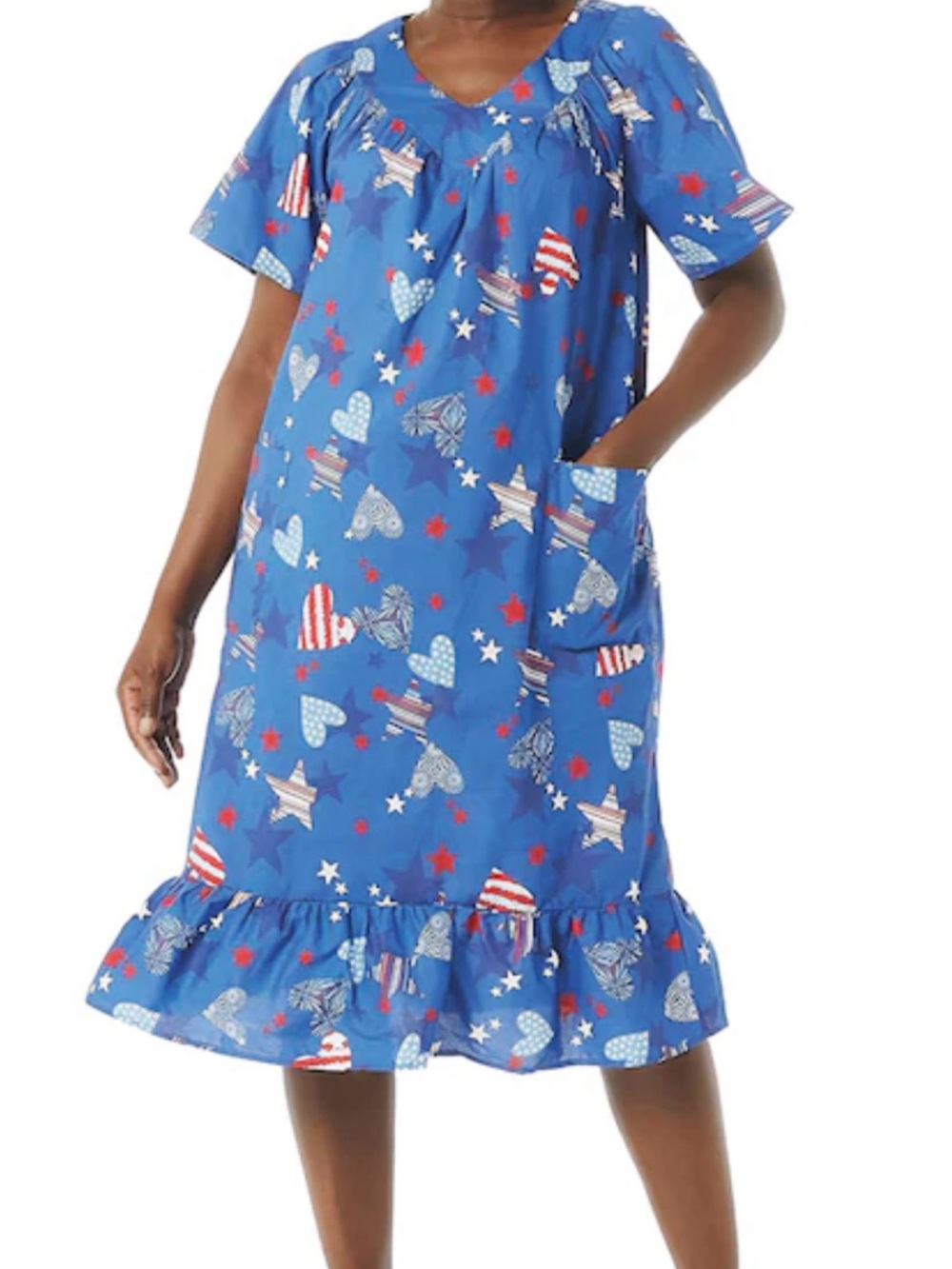 Anthony Richards Patriotic Heart‑Star Sundress – XL